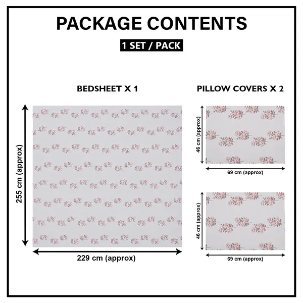 Premium_Cotton_Double_Bedsheet_With_2_Pillow_Covers_|_190_Tc_Soft_Fabric_|_Heritage_Print_|_250_X_230_Cm_|_Skin-Friendly_And_Washable_Bed_Sheet_For_Bedroom_Home_Use_(Pink_Floral_Bunch)