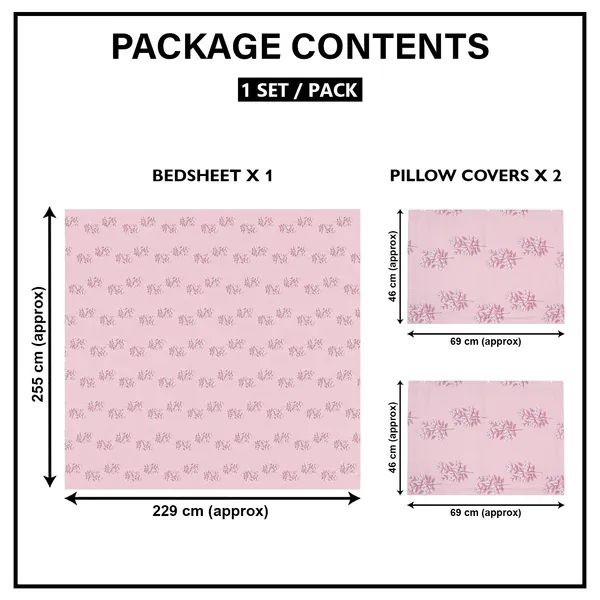 Premium_Cotton_Double_Bedsheet_With_2_Pillow_Covers_|_190_Tc_Soft_Fabric_|_Heritage_Print_|_250_X_230_Cm_|_Skin-Friendly_And_Washable_Bed_Sheet_For_Bedroom_Home_Use_(Baby_Pink_Floral_Bunch)