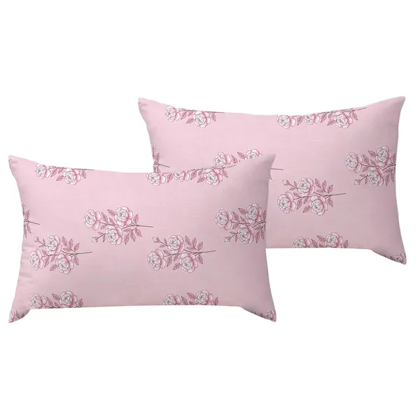 Premium_Cotton_Double_Bedsheet_With_2_Pillow_Covers_|_190_Tc_Soft_Fabric_|_Heritage_Print_|_250_X_230_Cm_|_Skin-Friendly_And_Washable_Bed_Sheet_For_Bedroom_Home_Use_(Baby_Pink_Floral_Bunch)
