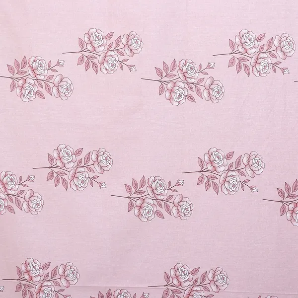 Premium_Cotton_Double_Bedsheet_With_2_Pillow_Covers_|_190_Tc_Soft_Fabric_|_Heritage_Print_|_250_X_230_Cm_|_Skin-Friendly_And_Washable_Bed_Sheet_For_Bedroom_Home_Use_(Baby_Pink_Floral_Bunch)