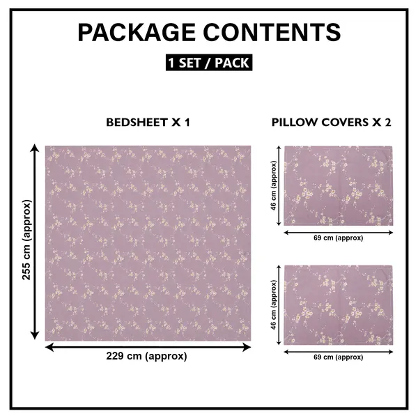 Premium_Cotton_Double_Bedsheet_With_2_Pillow_Covers_|_190_Tc_Soft_Fabric_|_Heritage_Print_|_250_X_230_Cm_|_Skin-Friendly_And_Washable_Bed_Sheet_For_Bedroom_Home_Use_(Pink_Cherry_Blossom)
