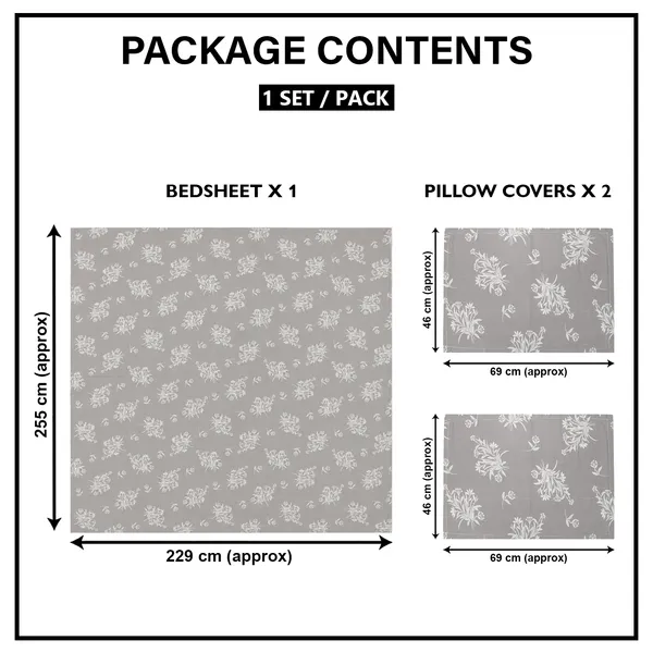 Premium_Cotton_Double_Bedsheet_With_2_Pillow_Covers_|_190_Tc_Soft_Fabric_|_Heritage_Print_|_250_X_230_Cm_|_Skin-Friendly_And_Washable_Bed_Sheet_For_Bedroom_Home_Use_(Silver_Meadow_Vine)