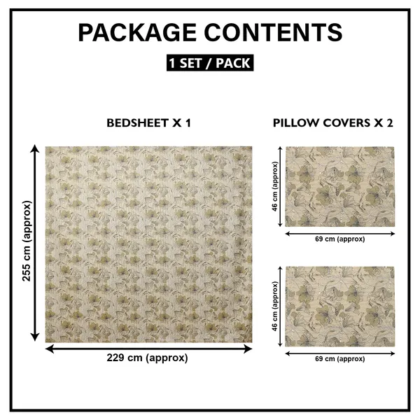 Premium_Cotton_Double_Bedsheet_With_2_Pillow_Covers_|_190_Tc_Soft_Fabric_|_Heritage_Print_|_250_X_230_Cm_|_Skin-Friendly_And_Washable_Bed_Sheet_For_Bedroom_Home_Use_(Golden_Blossom_Vines)