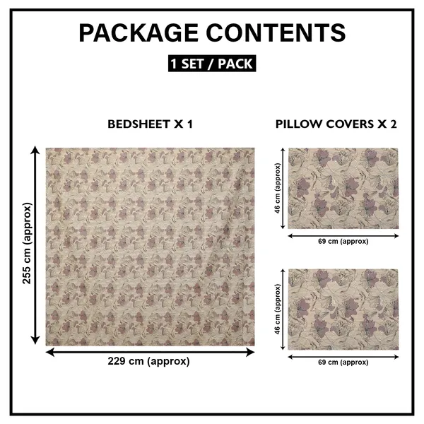 Premium_Cotton_Double_Bedsheet_With_2_Pillow_Covers_|_190_Tc_Soft_Fabric_|_Heritage_Print_|_250_X_230_Cm_|_Skin-Friendly_And_Washable_Bed_Sheet_For_Bedroom_Home_Use_(Pink_Blossom_Vines)