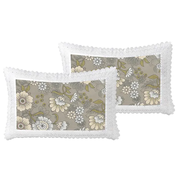 Premium_Floral_Double_Bedsheet_With_2_Lace_Border_Pillow_Covers_|_Soft_Cotton_Feel_Bedding_Set_|_Elegant_Botanical_Print_Bedsheet_For_Bedroom_Decor_(Olive_And_Cream)
