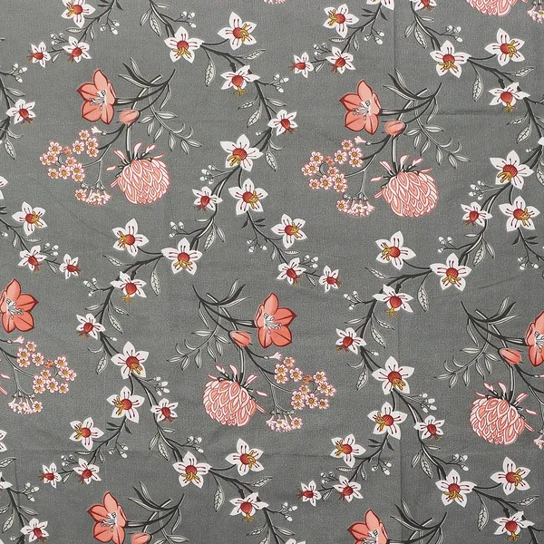 Premium_Floral_Double_Bedsheet_With_2_Lace_Border_Pillow_Covers_|_Soft_Cotton_Feel_Bedding_Set_|_Elegant_Botanical_Print_Bedsheet_For_Bedroom_Decor_(Grey_And_Coral)