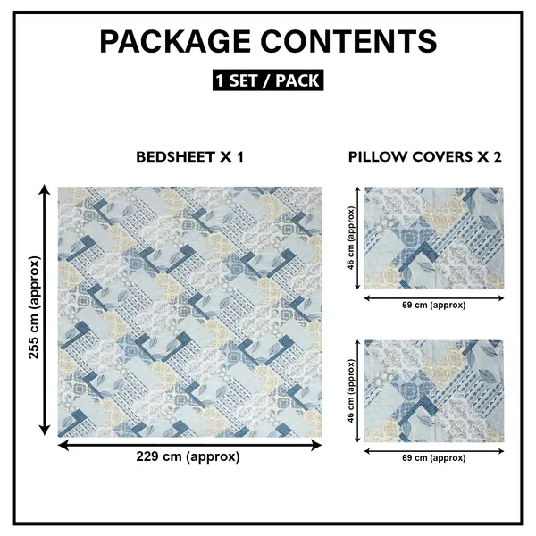 Premium_Elastic_Fitted_Bedsheet_With_2_Pillow_Covers_|_Soft_Breathable_Fabric_|_Geometric_Floral_Print_Bed_Sheet_Set_|_199_X_155_X_35_Cm_(Sky_Blue_And_Ivory)