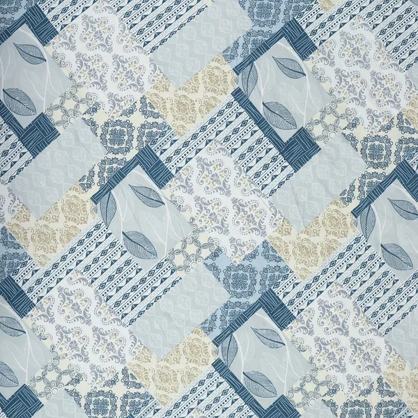 Premium_Elastic_Fitted_Bedsheet_With_2_Pillow_Covers_|_Soft_Breathable_Fabric_|_Geometric_Floral_Print_Bed_Sheet_Set_|_199_X_155_X_35_Cm_(Sky_Blue_And_Ivory)