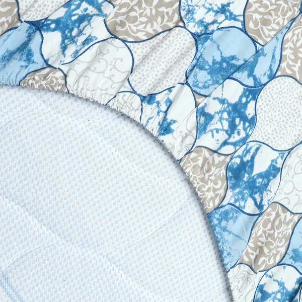 Premium_Elastic_Fitted_Bedsheet_With_2_Pillow_Covers_|_Soft_Breathable_Fabric_|_Geometric_Floral_Print_Bed_Sheet_Set_|_199_X_155_X_35_Cm_(Aqua_And_Beige)