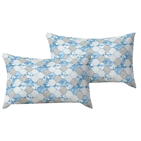 Premium_Elastic_Fitted_Bedsheet_With_2_Pillow_Covers_|_Soft_Breathable_Fabric_|_Geometric_Floral_Print_Bed_Sheet_Set_|_199_X_155_X_35_Cm_(Aqua_And_Beige)