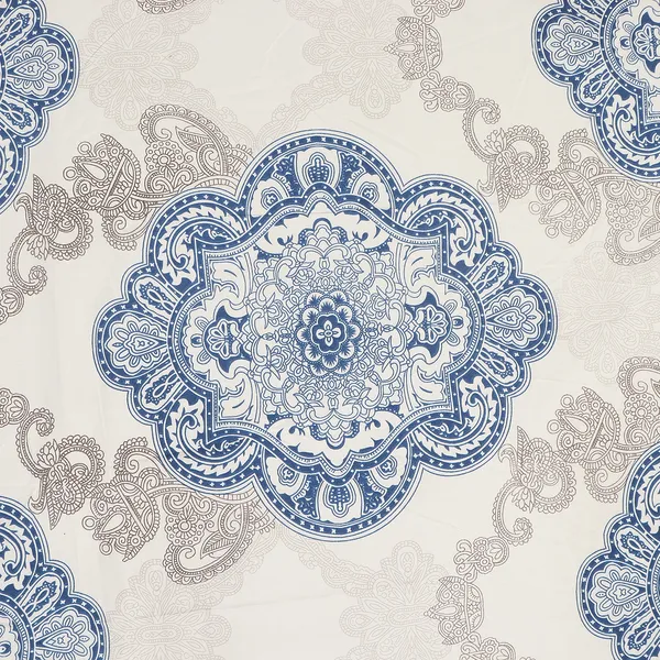 Premium_Elastic_Fitted_Bedsheet_With_2_Pillow_Covers_|_Soft_Breathable_Fabric_|_Geometric_Floral_Print_Bed_Sheet_Set_|_199_X_155_X_35_Cm_(Sapphire_And_Beige)