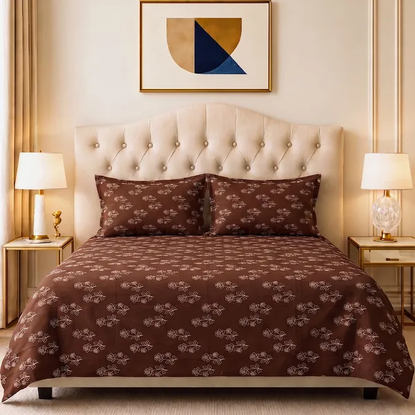 Premium_Bedsheet_With_2_Quilted_Pillow_Covers_|_Soft_Double_Bed_Sheet_Set_|_Elegant_Print_Bedding_|_250_X_230_Cm_(Chocolate_Brown_And_Ivory)