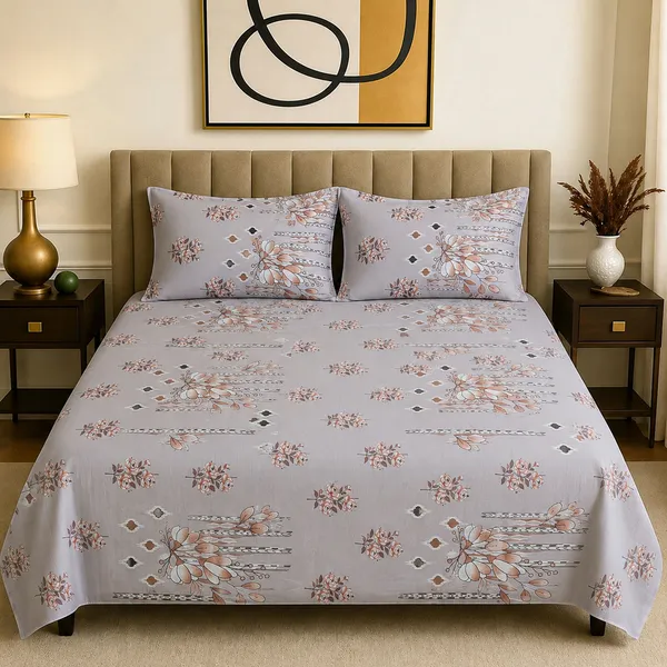 Premium_Printed_Double_Bedsheet_With_2_Pillow_Covers_|_Soft_And_Breathable_Bedding_Set_|_Elegant_Floral_And_Modern_Designs_|_250_X_230_Cm_(Peach_And_Grey)