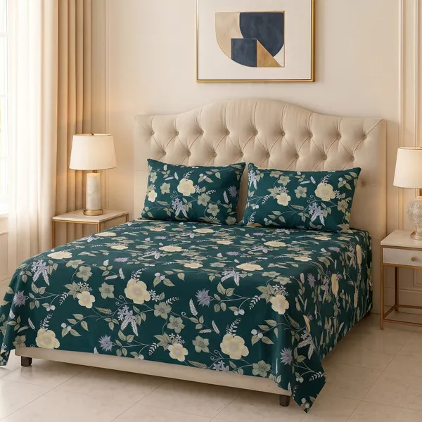 Premium_Printed_Double_Bedsheet_With_2_Pillow_Covers_|_Soft_And_Breathable_Bedding_Set_|_Elegant_Floral_And_Modern_Designs_|_250_X_230_Cm_(Teal_Green)