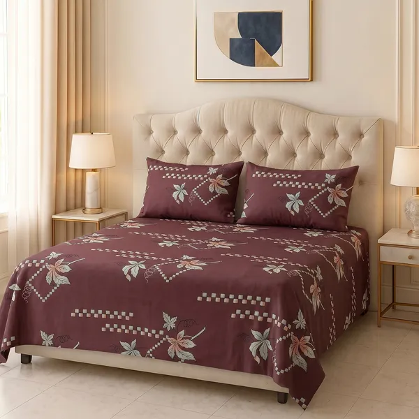 Premium_Printed_Double_Bedsheet_With_2_Pillow_Covers_|_Soft_And_Breathable_Bedding_Set_|_Elegant_Floral_And_Modern_Designs_|_250_X_230_Cm_(Wine_Red)