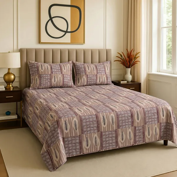 Premium_Printed_Double_Bedsheet_With_2_Pillow_Covers_|_Soft_And_Breathable_Bedding_Set_|_Elegant_Floral_And_Modern_Designs_|_250_X_230_Cm_(Sand_Grey)