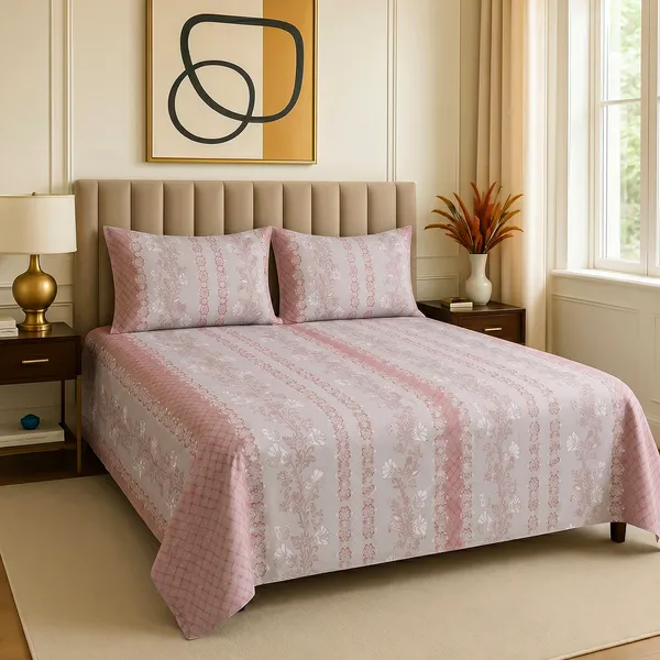 Premium_Printed_Double_Bedsheet_With_2_Pillow_Covers_|_Soft_And_Breathable_Bedding_Set_|_Elegant_Floral_And_Modern_Designs_|_250_X_230_Cm_(Pink_Grey)