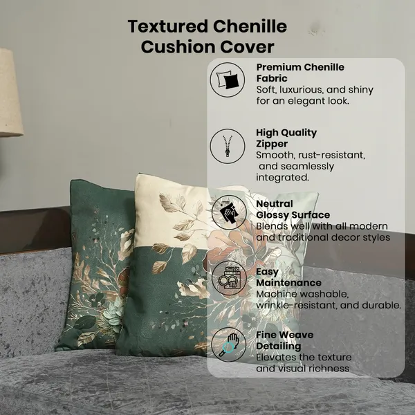 Cherry_Design_Velvet_Decorative_Throw_Pillow_Covers,_Digital_Floral_Print,_Modern_Abstract_Design,_16_X_16_Inch,_Set_Of_3_Pieces_For_Living_Room,_Bedroom_(Green)