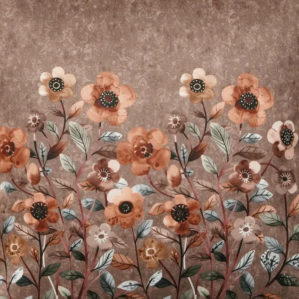 Decorative_Velvet_Floral_Cushion_Covers,_With_Peach_Flowers,_16_X_16_Inch,_Set_Of_5_Pieces,_Embroidered_Border_Design_For_Home_Decor_(Brown)