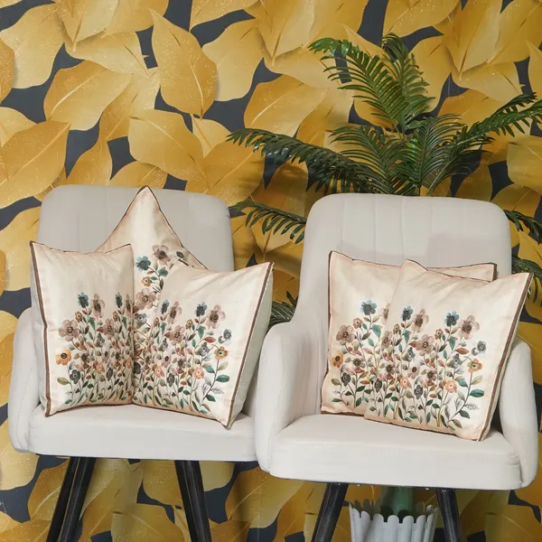 Decorative_Velvet_Floral_Cushion_Covers,_With_Peach_Flowers,_16_X_16_Inch,_Set_Of_5_Pieces,_Embroidered_Border_Design_For_Home_Decor_(Beige)