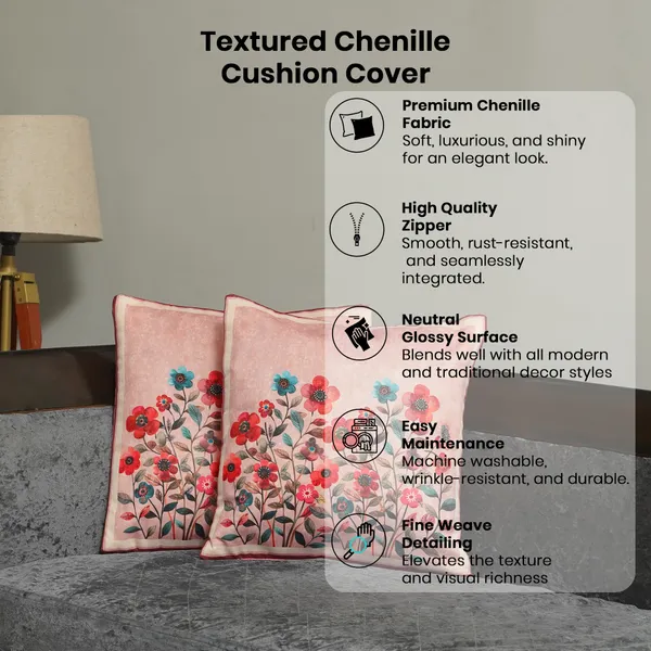 Decorative_Velvet_Floral_Cushion_Covers,_With_Peach_Flowers,_16_X_16_Inch,_Set_Of_5_Pieces,_Embroidered_Border_Design_For_Home_Decor_(Pink)