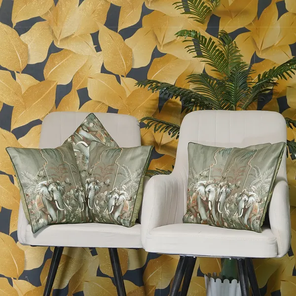 Royal_Elephant_Decorative_Velvet_Cushion_Covers,_3D_Crowned_Elephant_Design_With_Gold_Palm_Pattern,_16_X_16_Inch,_Set_Of_5_Pieces_(Brown)