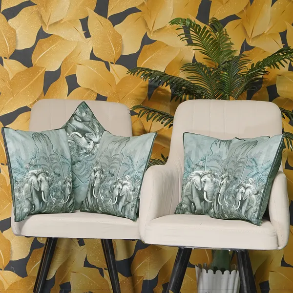 Royal_Elephant_Decorative_Velvet_Cushion_Covers,_3D_Crowned_Elephant_Design_With_Gold_Palm_Pattern,_16_X_16_Inch,_Set_Of_5_Pieces_(Grey)