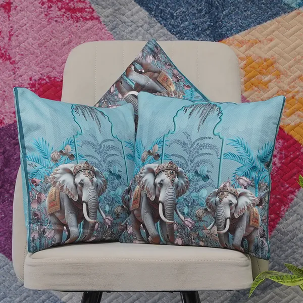 Royal_Elephant_Decorative_Velvet_Cushion_Covers,_3D_Crowned_Elephant_Design_With_Gold_Palm_Pattern,_16_X_16_Inch,_Set_Of_3_Pieces_(Ferozi)