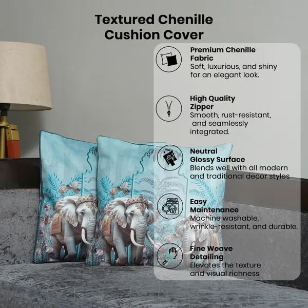 Royal_Elephant_Decorative_Velvet_Cushion_Covers,_3D_Crowned_Elephant_Design_With_Gold_Palm_Pattern,_16_X_16_Inch,_Set_Of_2_Pieces_(Ferozi)