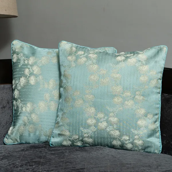 Luxury_Jacquard_Decorative_Cushion_Covers,_With_Silver_Floral_Pattern,_Premium_Fabric,_16_X_16_Inch,_Set_Of_2_Pieces_(Ferozi)