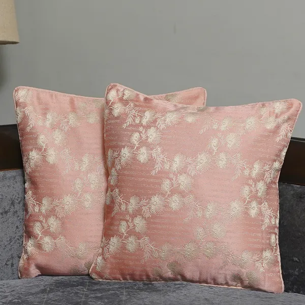 Luxury_Jacquard_Decorative_Cushion_Covers,_With_Silver_Floral_Pattern,_Premium_Fabric,_16_X_16_Inch,_Set_Of_2_Pieces_(Pink)