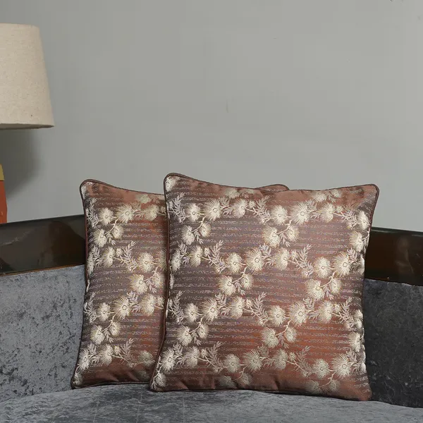 Luxury_Jacquard_Decorative_Cushion_Covers,_With_Silver_Floral_Pattern,_Premium_Fabric,_16_X_16_Inch,_Set_Of_2_Pieces_(Brown)