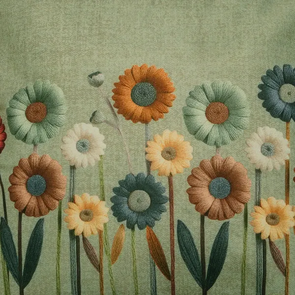 Floral_Printed_Cushion_Covers,_Velvet_Daisy_Design,_16_X_16_Inch_Decorative_Cushion_Cover,_Set_Of_3_Pieces_(Green)