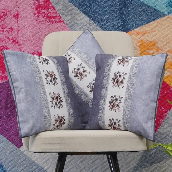 Divine_Elegance_Floral_Velvet_Cushion_Covers,_Lace_Pattern_Design,_16_X_16_Inch,_Set_Of_3_Pieces,_Decorative_Throw_Covers_(Grey)