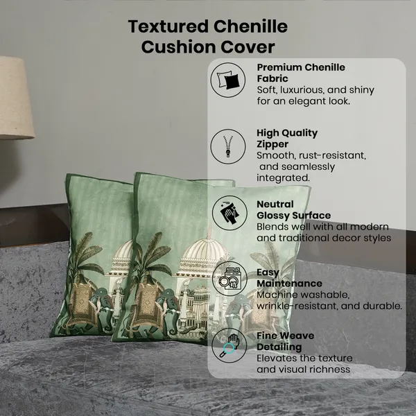 Luxury_Velvet_Elephant_Palace_Decorative_Throw_Pillow_Covers,_Traditional_Indian_Design,_16_X_16_Inch,_Set_Of_5_Pieces_(Green)