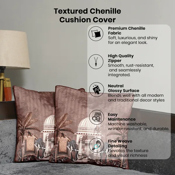 Luxury_Velvet_Elephant_Palace_Decorative_Throw_Pillow_Covers,_Traditional_Indian_Design,_16_X_16_Inch,_Set_Of_5_Pieces_(Brown)