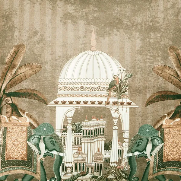 Luxury_Velvet_Elephant_Palace_Decorative_Throw_Pillow_Covers,_Traditional_Indian_Design,_16_X_16_Inch,_Set_Of_3_Pieces_(Gold)