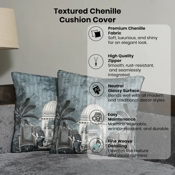 Luxury_Velvet_Elephant_Palace_Decorative_Throw_Pillow_Covers,_Traditional_Indian_Design,_16_X_16_Inch,_Set_Of_2_Pieces_(Grey)