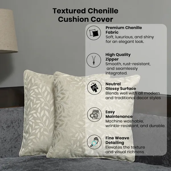 Elegant_Home_Decor_Jacquard_Cushion_Covers,_Leaf_Pattern,_Cloth,_16_X_16_Inch,_Set_Of_2_Pieces_(Beige)