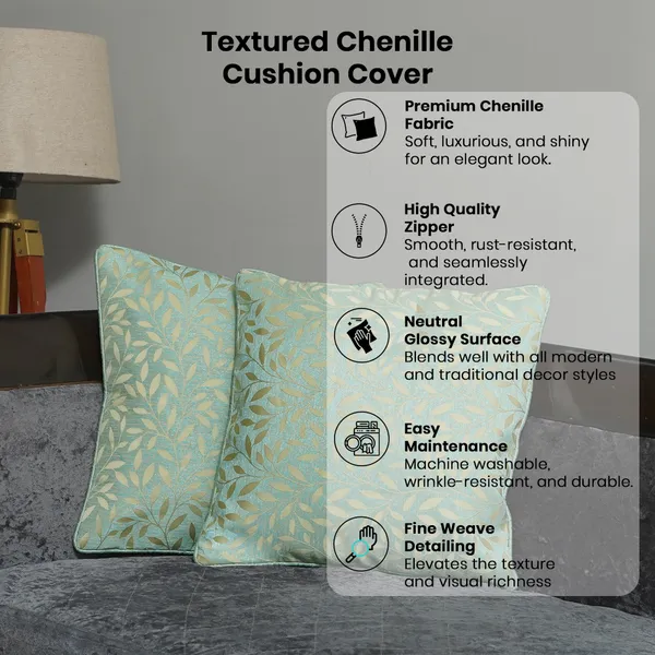 Elegant_Home_Decor_Jacquard_Cushion_Covers,_Leaf_Pattern,_Cloth,_16_X_16_Inch,_Set_Of_2_Pieces_(Green)