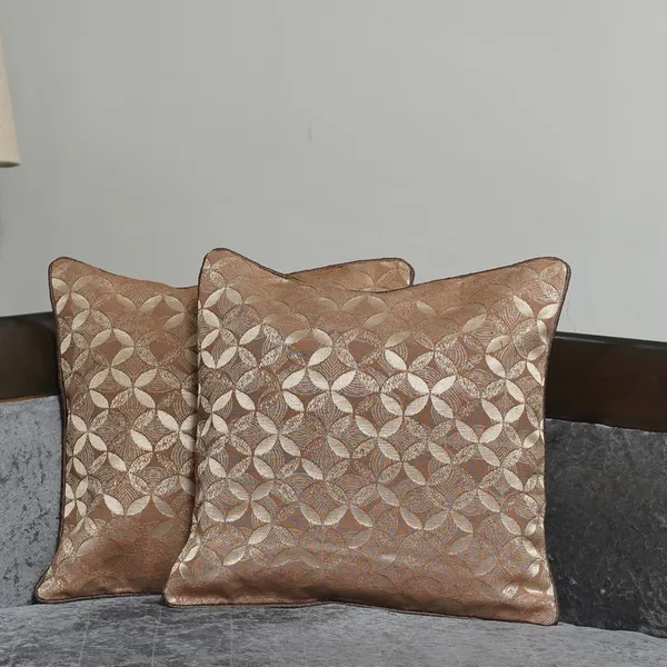 Luxurious_Jacquard_Decorative_Cushion_Covers,_Champagne_Floral_Pattern,_Premium_Modern_Design,_16_X_16_Inch,_Set_Of_2_Pieces_(Brown)