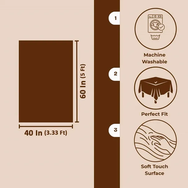 Velvet_Table_Cover_With_Floral_Design,_With_Leaf_Pattern_Border_In_Dual_Tone_Colour_Suitable_For_Living_Room,_Brown