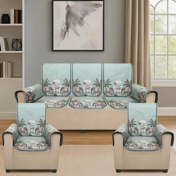 Velvet_5_Seater_Sofa_Cover_With_10_Seat_And_Back_Covers,_6_Hand_Rest_Covers_|_Elephant_Dome_Design_|_Washable_Fabric_|_Stylish_Sofa_Cover_For_Modern_Living_Room_(Green,_5_Seater_With_Arm_Covers)