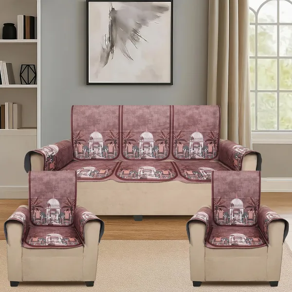 Velvet_5_Seater_Sofa_Cover_With_10_Seat_And_Back_Covers,_6_Hand_Rest_Covers_|_Elephant_Dome_Design_|_Washable_Fabric_|_Stylish_Sofa_Cover_For_Modern_Living_Room_(Maroon,_5_Seater_With_Arm_Covers)
