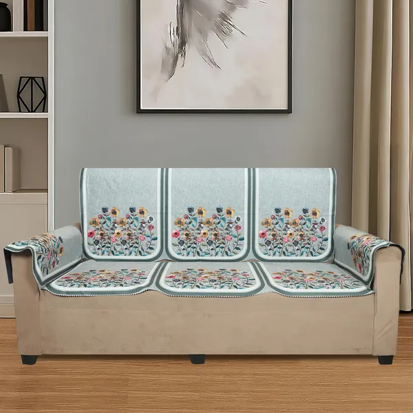Velvet_5_Seater_Sofa_Cover_With_10_Seat_And_Back_Covers,_6_Hand_Rest_Covers_|_Floral_Design_|_Washable_Fabric_|_Stylish_Sofa_Cover_For_Modern_Living_Room_(Light_Green,_5_Seater_With_Arm_Cover)