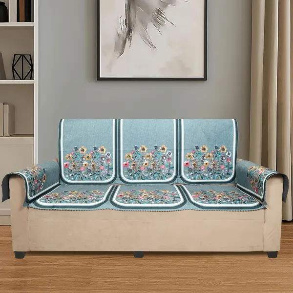 Velvet_3_Seater_Sofa_Cover_With_6_Seat_And_Back_Covers,_2_Hand_Rest_Covers_|_Floral_Design_|_Washable_Fabric_|_Stylish_Sofa_Cover_For_Modern_Living_Room_(Green,_3_Seater_With_Arm_Cover)