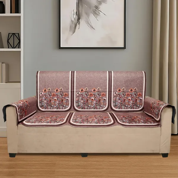 Velvet_3_Seater_Sofa_Cover_With_6_Seat_And_Back_Covers,_2_Hand_Rest_Covers_|_Floral_Design_|_Washable_Fabric_|_Stylish_Sofa_Cover_For_Modern_Living_Room_(Brown,_3_Seater_With_Arm_Cover)