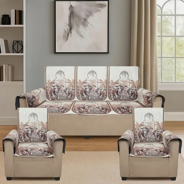 Velvet_5_Seater_Sofa_Cover_With_10_Seat_And_Back_Covers,_6_Hand_Rest_Covers_|_Ornate_Elephant_Print_|_Washable_Fabric_|_Stylish_Sofa_Cover_For_Modern_Living_Room_(Gold,_5_Seater_With_Arm_Cover)