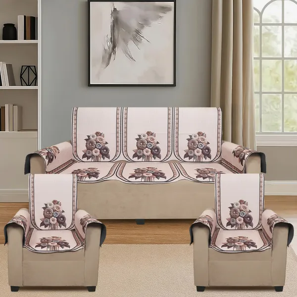 Velvet_5_Seater_Sofa_Cover_With_10_Seat_And_Back_Covers,_6_Hand_Rest_Covers_|_Flower_Bunch_Design_|_Washable_Fabric_|_Stylish_Sofa_Cover_For_Modern_Living_Room_(Beige,_5_Seater_With_Arm_Covers)