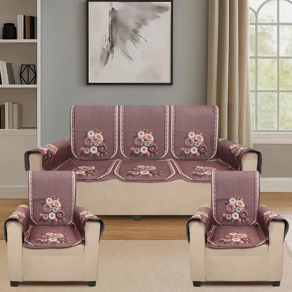 Velvet_5_Seater_Sofa_Cover_With_10_Seat_And_Back_Covers,_6_Hand_Rest_Covers_|_Flower_Bunch_Design_|_Washable_Fabric_|_Stylish_Sofa_Cover_For_Modern_Living_Room_(Maroon,_5_Seater_With_Arm_Covers)